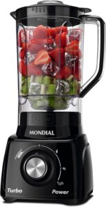 Liquidificador Mondial, Turbo Power 550W, 220V, Preto, 2,2 L – L-99 FB