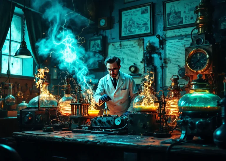 um laboratório vintage dos anos 1940